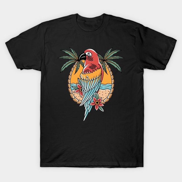 Bird sunsed T-Shirt by Kamusiapa